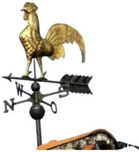 V-TECH Steel Wind Vane, Color : Yellow for Air Flow Direction