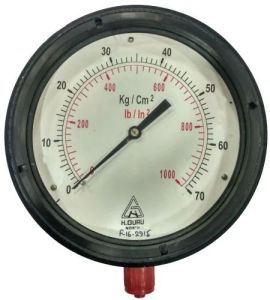 4 Inch H Guru Pressure Gauges, Connection Type : Npt for Vacuum