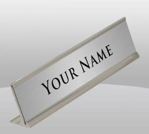 Stainless Steel Engraved Name Plate