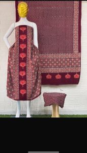 3 Piece Modal Printed Ladies Silk Suit