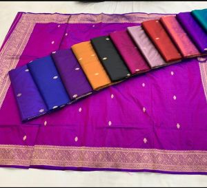 3 Piece Banarasi Weaving Pure Katan Silk Suit