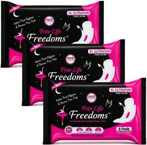 Cotton XL Ultrathin Sanitary Pads, Color : White, Length : 280mm