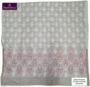 Embroidered Woolen Tree Butti Kashmiri Shawls, Color : Multicolor