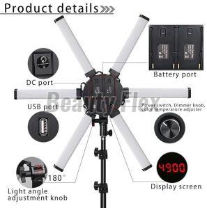 Battery Metal & Plastic Welocity Professional LED Star Ring Light