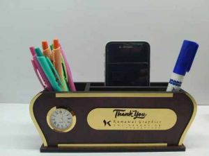 Tabel Top Wooden Pen Holder for Desktop Organization