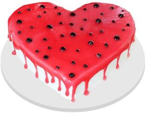 Blueberry Heart Cake