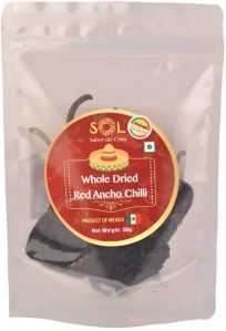 Sol Whole Dried Red Ancho Chillies With Stem (50g)