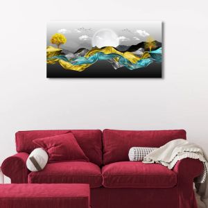 3d Modern Landscape Moon Canvas Print Wall Painting