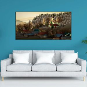 Autumn In The Village Modern Art Canvas Wall Painting