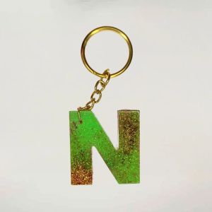 Multi-design Resin Keychains With N Alphabet