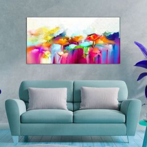 Multicolored Abstract Canvas Wall Painting