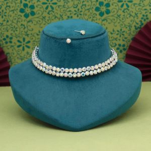 Rainblow Color Choker Stone Necklace Set