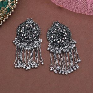 Silver Color Oxidised Earrings (GSE3051SLV)