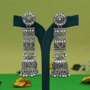 Silver Color Oxidised Earrings (GSE3060SLV)