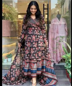 Women Anarkali Kurti Set With Dupatta