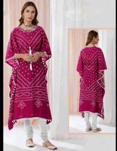 WOMEN Bandhani Kaftan With Leggings