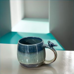 Midnight Bloom Ceramic Cup