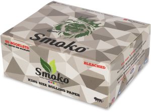 Smoko Rolling Papers Bleached King Size Full Box – 50 Booklets With 33 Papers