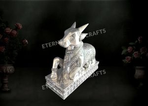 Silver Nandi Idol For Home