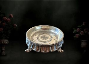 Silver Urli Bowl With Stand