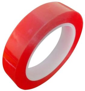 Red Double Sided Polyester Tape, Packaging Type : Corrugated Box