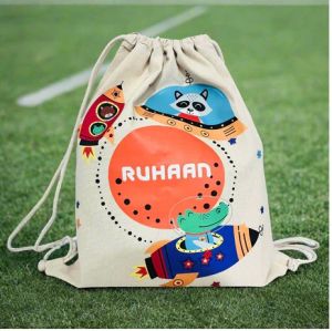 Astro Animals Drawstring Bag (Canvas)