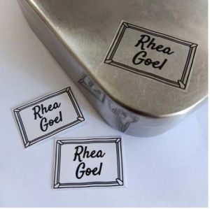 B&w Frame Transparent Labels