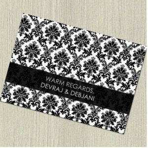 Black Monocrome Gift Notecards