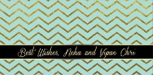 Mint & Gold Chevron Gift Envelopes