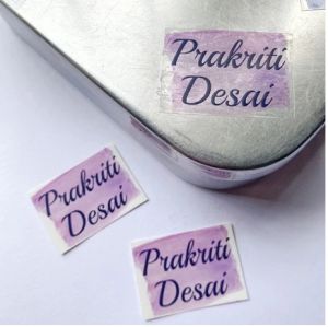 Purple Watercolour Transparent Labels
