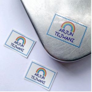 Rainbow Stamp Transparent Labels