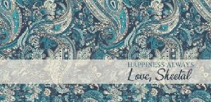 Turquoise Paisley Gift Envelopes