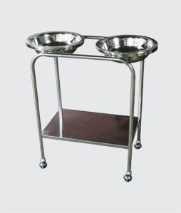 Hospital Double Bowl Stand