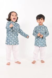 Hand Block Printed Kurtas for Boys and Girls