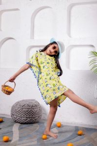 Rabbit and Turtle - Cotton Kaftan Dress for Girls