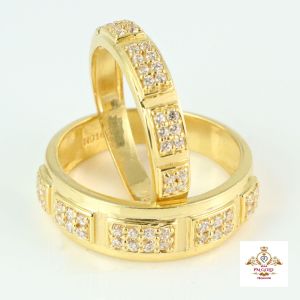 22 KT GOLD COUPLE FINGER RINGS FR006