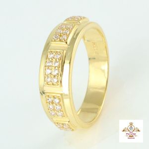 22 KT Mens GOLD BAND RING FR001