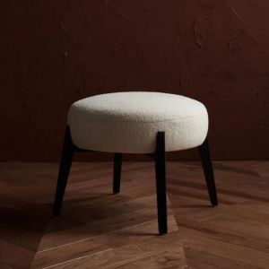 Boucl&AMP;eacute; Upholstered Ottoman