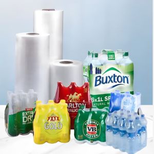 Plain Plastic Shrink Packaging Film Rolls, Color : Transparent