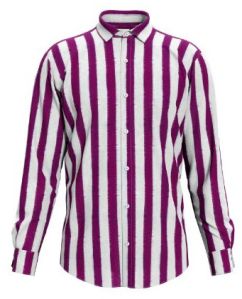 Dorrcee Mens Lilac Striped Cotton Shirt