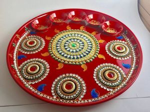 Stainless Steel Polished Pooja Thali 12 Inches