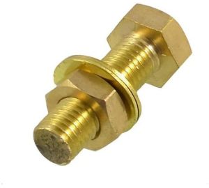 Brass Hex Bolt Nut Set, Color : Golden M4 for Hardware Fitting