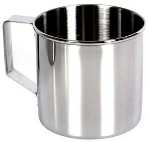 Polished Stainless Steel Mug, Color : Silver, Length : 5-10mm