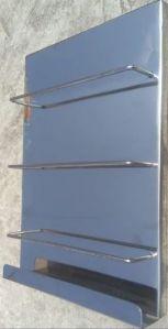 Polished Stainless Steel SOP Stand, Color : Silver, Length : 5-10mm