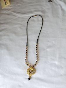 Plain Polished Beaded Necklace, Color : Black Antique