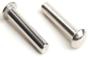 Polished Metal Round Head Rivets, Color : Grey For Fittngs Use