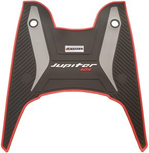 TVS Fibre Jupiter 125 Grey Red Footmat, Color : Black