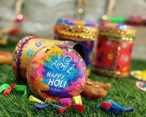 Stainless Steel Polished Rangeela Holi Colour Box, Color : Multicolor