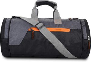 Gray and Black Gym Duffel Bag