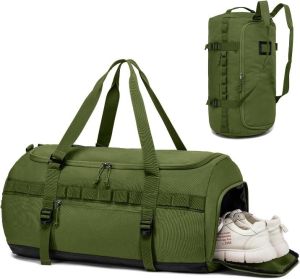 Plain Green Gym Duffel Bag, Shape : Round, Gender : Unisex